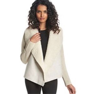 Grace Elements Cream Open-Front Cardigan